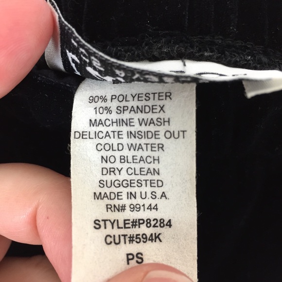 Women’s Lapis LA Velvet-Like Pants, Blk, sz PS - Picture 5 of 5